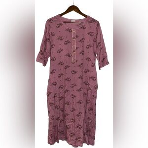 Janasya Floral Dainty Dress‎ Women XL Cottagecore Dainty Feminine Soft Girl